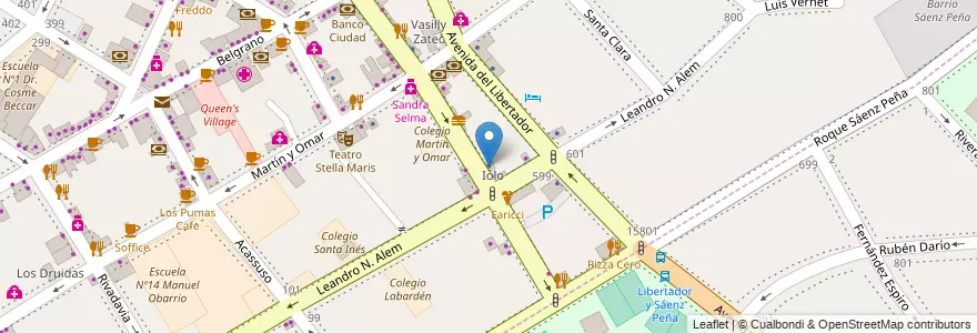 Mapa de ubicacion de Accord Salud en アルゼンチン, ブエノスアイレス州, Partido De San Isidro, San Isidro.