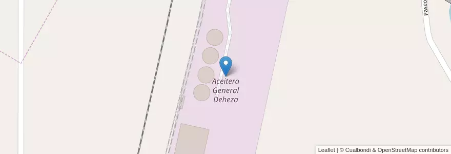 Mapa de ubicacion de Aceitera General Deheza en Arjantin, Córdoba, Departamento Río Primero, Municipio De Río Primero, Pedanía Viamonte.