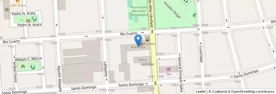 Mapa de ubicacion de Acerinox, Barracas en Argentinien, Ciudad Autónoma De Buenos Aires, Comuna 4, Buenos Aires.