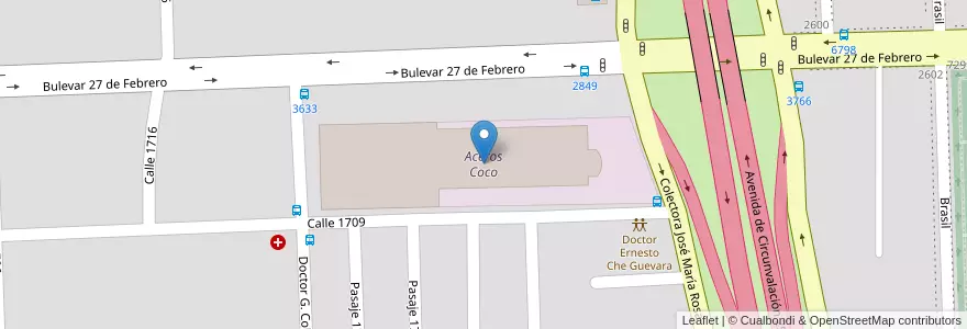Mapa de ubicacion de Aceros Coco en Аргентина, Санта-Фе, Departamento Rosario, Municipio De Rosario, Росарио.