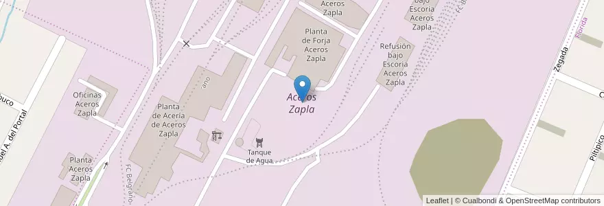Mapa de ubicacion de Aceros Zapla en アルゼンチン, フフイ州, Departamento Palpalá, Municipio De Palpalá.