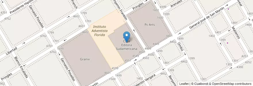 Mapa de ubicacion de ACES Casa Editora Sudamericana en アルゼンチン, ブエノスアイレス州, Partido De Vicente López, Vicente López.