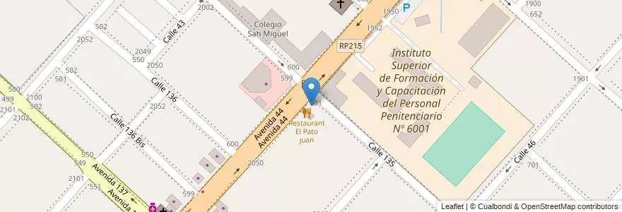 Mapa de ubicacion de Acheme, San Carlos en 아르헨티나, 부에노스아이레스주, Partido De La Plata, San Carlos.