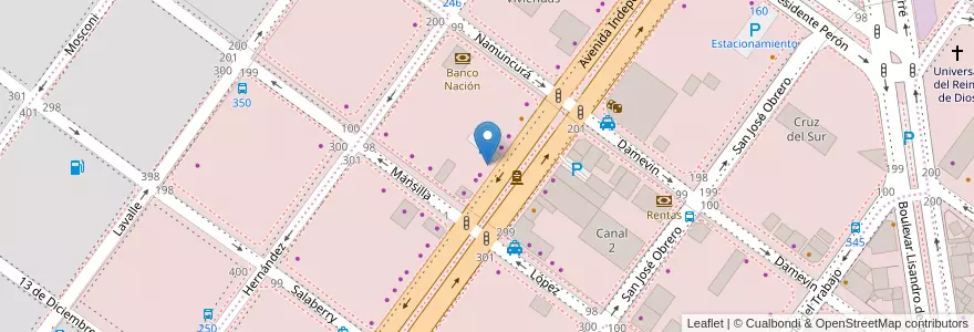 Mapa de ubicacion de Aconcagua en アルゼンチン, サンタクルス州, チリ, Mercado De La Ciudad, Deseado, Caleta Olivia.