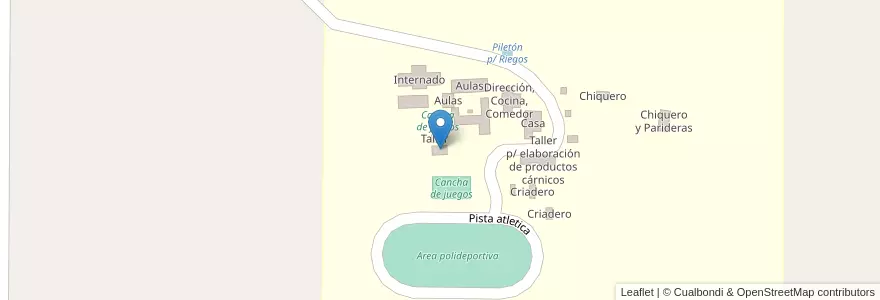 Mapa de ubicacion de Acopio y elaboración de alimentos balanceados en 아르헨티나, Córdoba, Departamento Tercero Arriba, Pedanía Salto, Municipio De Almafuerte.