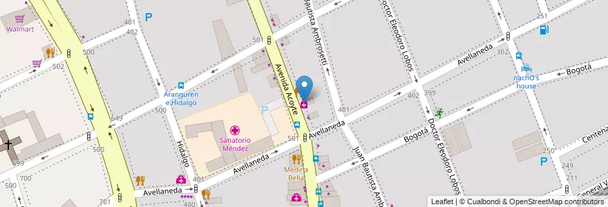 Mapa de ubicacion de Acoyte, Caballito en Argentinië, Ciudad Autónoma De Buenos Aires, Buenos Aires, Comuna 6.