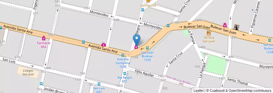 Mapa de ubicacion de Actron en آرژانتین, Córdoba, Departamento Capital, Pedanía Capital, Córdoba, Municipio De Córdoba.
