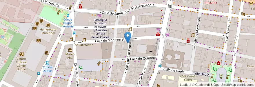 Mapa de ubicacion de ACYM en Spanje, Comunidad De Madrid, Comunidad De Madrid, Área Metropolitana De Madrid Y Corredor Del Henares, Madrid.