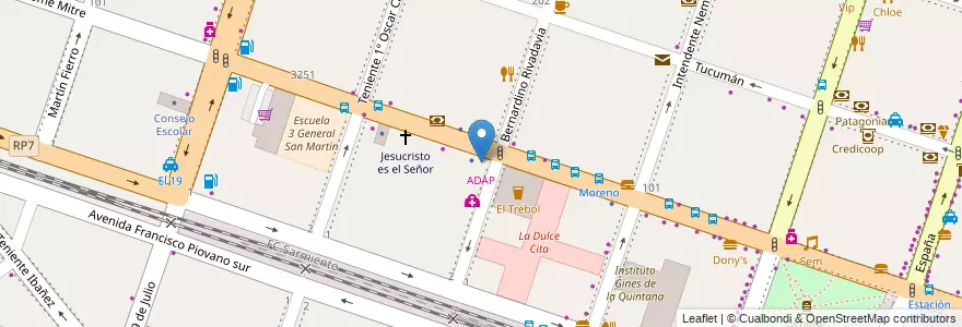 Mapa de ubicacion de ADAP en Arjantin, Buenos Aires, Partido De Moreno, Moreno.
