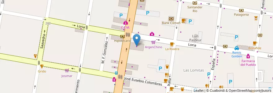 Mapa de ubicacion de Adducci en 阿根廷, 布宜诺斯艾利斯省, Partido De Lomas De Zamora, Lomas De Zamora.