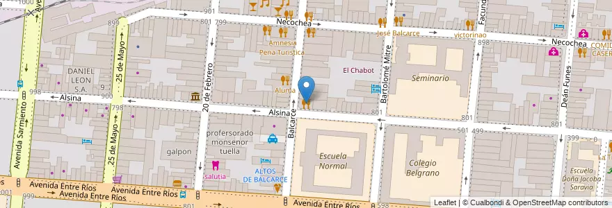 Mapa de ubicacion de Adelina en 阿根廷, Salta, Capital, Municipio De Salta, Salta.