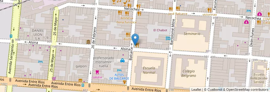 Mapa de ubicacion de Adelina en 阿根廷, Salta, Capital, Municipio De Salta, Salta.