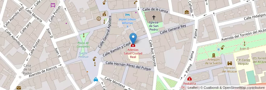 Mapa de ubicacion de Adeslas Salud Ciudad Real en Espanha, Castela-Mancha, Ciudad Real, Campo De Calatrava, Ciudad Real.