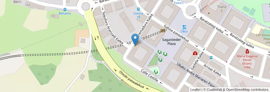 Mapa de ubicacion de Adi Taberna en 西班牙, 巴斯克, Gipuzkoa, Donostialdea, Donostia/San Sebastián.
