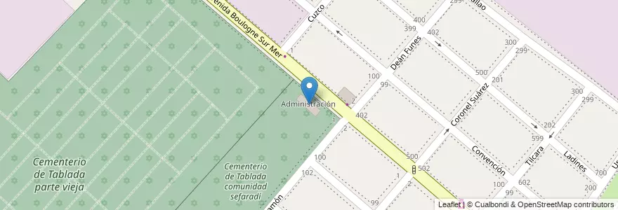 Mapa de ubicacion de Administración en Argentinië, Buenos Aires, Partido De La Matanza, La Tablada.