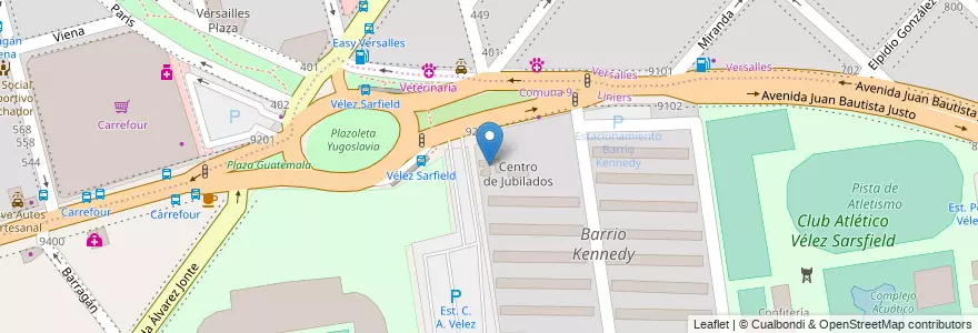 Mapa de ubicacion de Administración Barrio Kennedy, Versalles en 阿根廷, Ciudad Autónoma De Buenos Aires, 布宜诺斯艾利斯, Comuna 10.