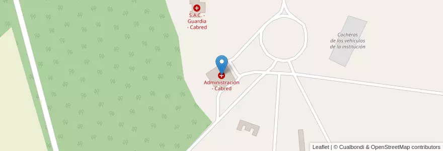 Mapa de ubicacion de Administración - Cabred en Argentina, Buenos Aires, Partido De Luján.