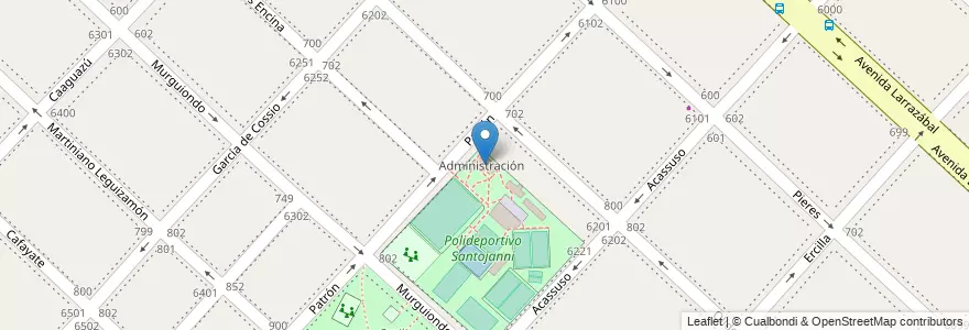 Mapa de ubicacion de Administración, Liniers en アルゼンチン, Ciudad Autónoma De Buenos Aires, Comuna 9, ブエノスアイレス.