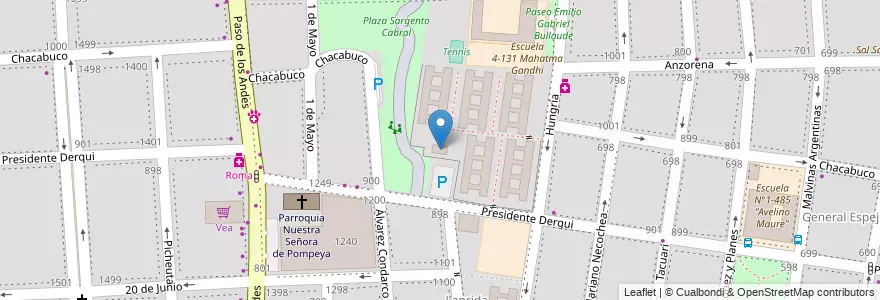 Mapa de ubicacion de Administracion Monoblock Laprida en Argentina, Cile, Mendoza, Godoy Cruz, Departamento Godoy Cruz, Distrito Ciudad De Godoy Cruz.