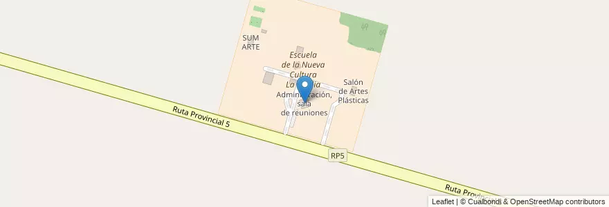 Mapa de ubicacion de Administración, sala de reuniones en Arjantin, Santa Fe, Departamento La Capital, Municipio De Monte Vera.
