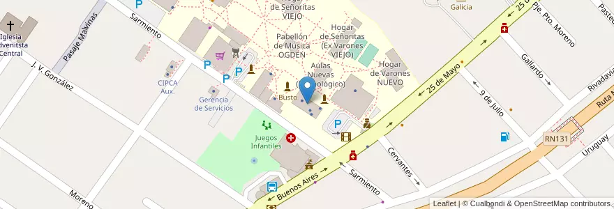 Mapa de ubicacion de Administración UAP en 아르헨티나, 엔트레리오스주, Departamento Diamante, Libertador San Martín, Distrito Palmar.