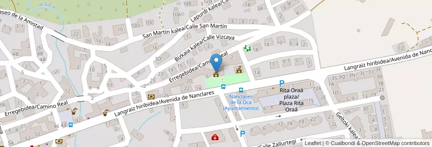 Mapa de ubicacion de Administrazio batzarra / Sala de concejo en Испания, Страна Басков, Алава, Añanako Kuadrilla/Cuadrilla De Añana, Iruña Oka/Iruña De Oca.