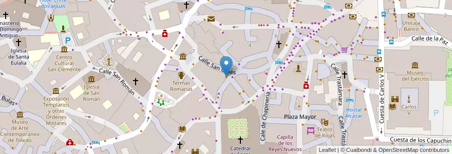 Mapa de ubicacion de adolfo restaurante en 西班牙, Castilla-La Mancha, Toledo, Toledo, Toledo.