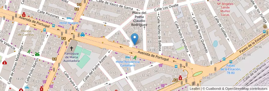 Mapa de ubicacion de Adolfo Sagredo Fernández en Spanien, Kastilien Und León, Salamanca, Campo De Salamanca, Salamanca.