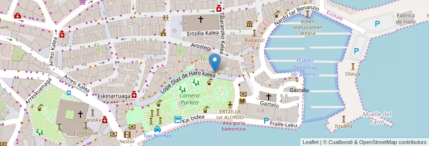 Mapa de ubicacion de ados gastroteka en 스페인, Euskadi, Bizkaia, Busturialdea-Urdaibai, Bermeo.