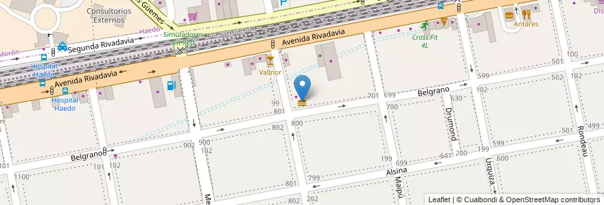 Mapa de ubicacion de Adri & Miguel pizzas y empanadas en الأرجنتين, بوينس آيرس, Partido De La Matanza, Ramos Mejía.
