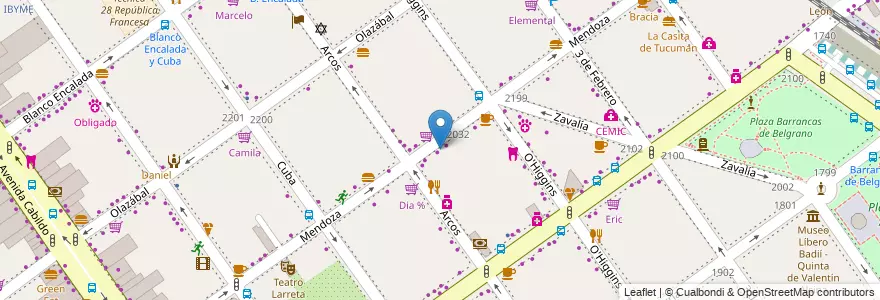 Mapa de ubicacion de Adriano, Belgrano en الأرجنتين, Ciudad Autónoma De Buenos Aires, Buenos Aires, Comuna 13.
