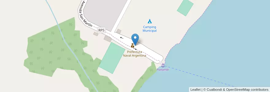 Mapa de ubicacion de Aduana en アルゼンチン, ミシオネス州, Departamento Oberá, Municipio De Panambí, Porto Vera Cruz.