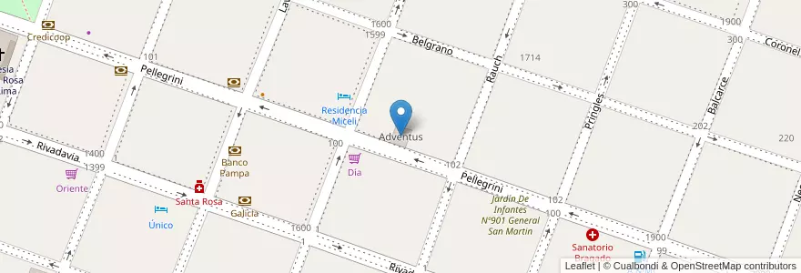 Mapa de ubicacion de Adventus en Arjantin, Buenos Aires, Partido De Bragado, Bragado.