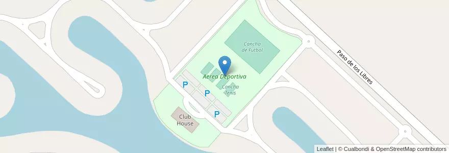 Mapa de ubicacion de Aerea Deportiva en Arjantin, Buenos Aires, Partido De San Vicente.
