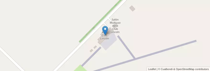 Mapa de ubicacion de Aero Club Lincoln en Argentine, Province De Buenos Aires, Partido De Lincoln.