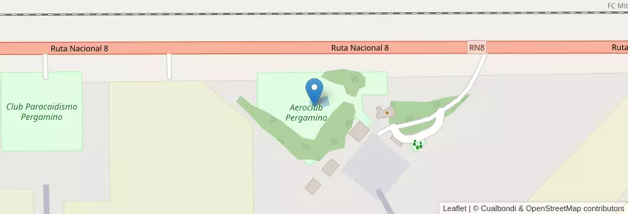 Mapa de ubicacion de Aeroclub Pergamino en Argentina, Provincia Di Buenos Aires, Partido De Pergamino.