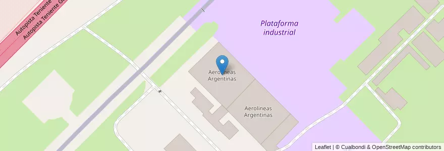 Mapa de ubicacion de Aerolíneas Argentinas en アルゼンチン, ブエノスアイレス州, Partido De Ezeiza, Aeropuerto Internacional Ezeiza.