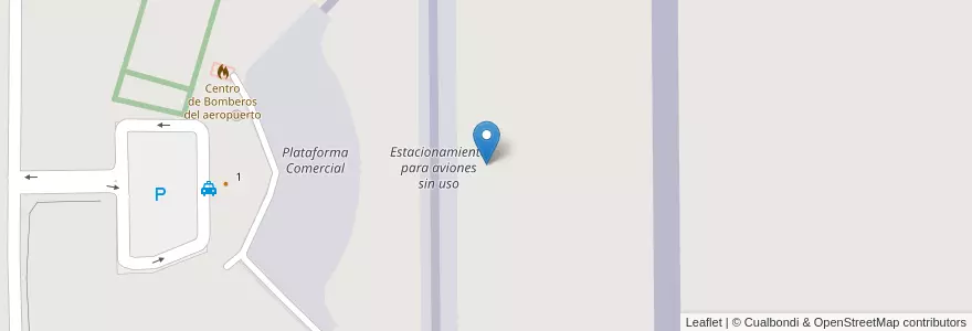 Mapa de ubicacion de Aeropuerto Domingo Faustino Sarmiento en الأرجنتين, سان خوان, تشيلي, 9 De Julio.
