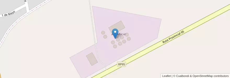 Mapa de ubicacion de AFA Maciel en Argentine, Santa Fe, Departamento Iriondo, Municipio De Oliveros.