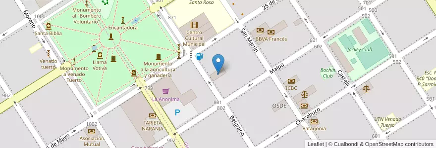 Mapa de ubicacion de A.F.I.P en Arjantin, Santa Fe, Departamento General López, Municipio De Venado Tuerto.