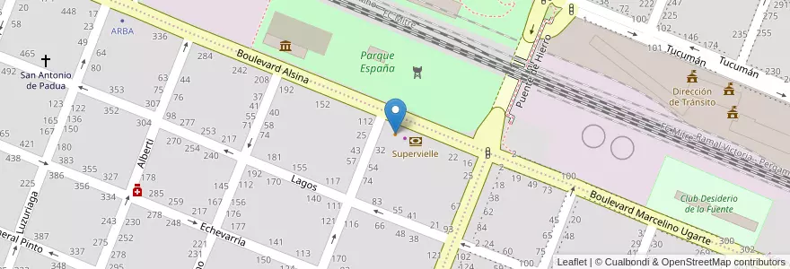 Mapa de ubicacion de After 84 Boulevard en الأرجنتين, بوينس آيرس, Partido De Pergamino.