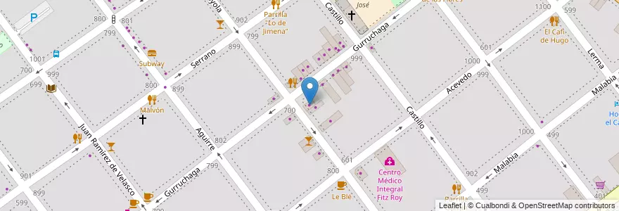 Mapa de ubicacion de AG Store, Villa Crespo en 아르헨티나, Ciudad Autónoma De Buenos Aires, 부에노스아이레스, Comuna 15.