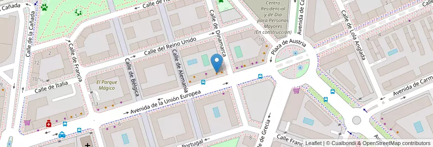 Mapa de ubicacion de Ágape en Spanien, Autonome Gemeinschaft Madrid, Autonome Gemeinschaft Madrid, Área Metropolitana De Madrid Y Corredor Del Henares, Torrejón De Ardoz.
