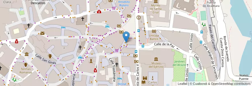 Mapa de ubicacion de agapo Indie & Food en Spagna, Castilla-La Mancha, Toledo, Toledo, Toledo.