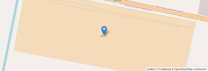 Mapa de ubicacion de AGD en Arjantin, Tucumán, Departamento Cruz Alta, Municipio De Colombres.