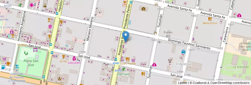 Mapa de ubicacion de Agencia 03 en Arjantin, Santa Fe, Departamento Rosario, Municipio De Funes, Funes.