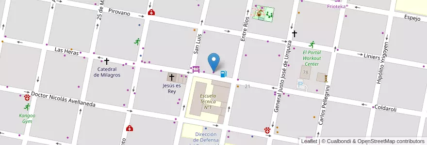 Mapa de ubicacion de Agencia de Lotería / Rapipago en アルゼンチン, エントレ・リオス州, Departamento Concordia, Distrito Suburbios, Concordia, Concordia.