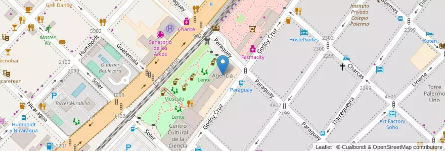 Mapa de ubicacion de Agencia, Palermo en Argentina, Autonomous City Of Buenos Aires, Autonomous City Of Buenos Aires, Comuna 14.