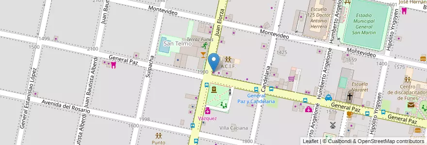 Mapa de ubicacion de Agencia Rosanger en 阿根廷, Santa Fe, Departamento Rosario, Municipio De Funes, Funes.