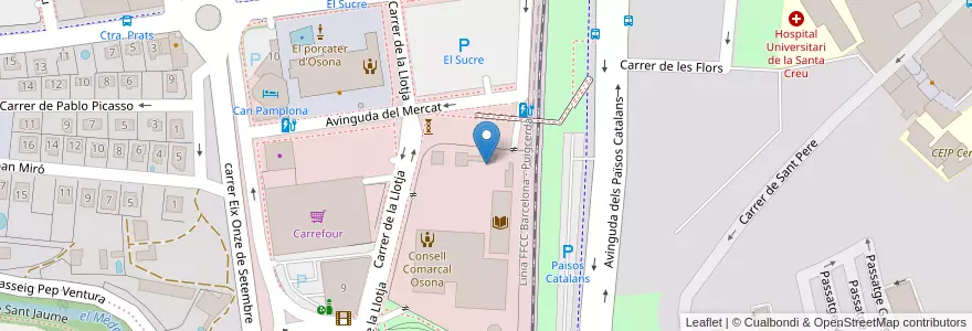 Mapa de ubicacion de Agents Rurals d'Osona en España, Catalunya, Barcelona, Osona, Vic.